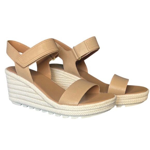 Sorel Cameron Flatform Wedge Sandal Beige Size 10 - Picture 7 of 12